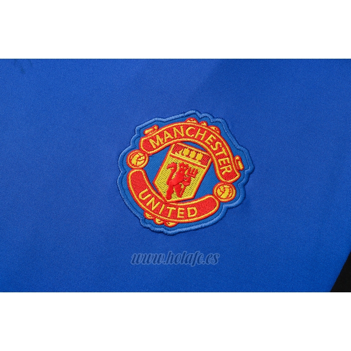 Chandal del Manchester United Manga Corta 2021-2022 Azul